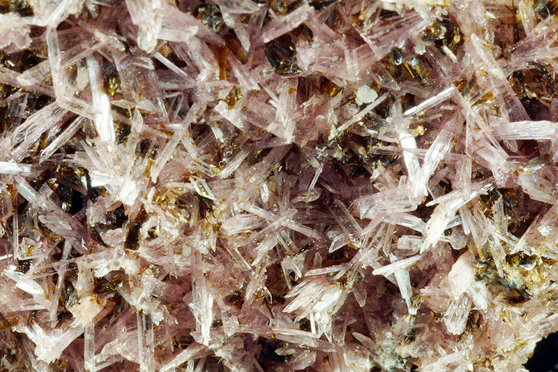 Hubeite and Inesite - Fengjiashan mine, Hubei, China