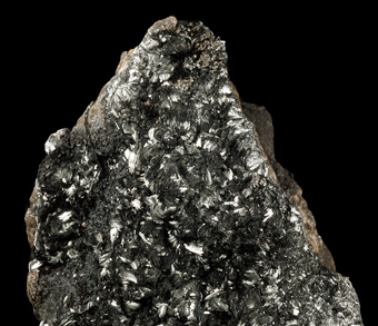 Pyrolusite - Montels, Saint-Girons, Ari�ge, Occitanie, France