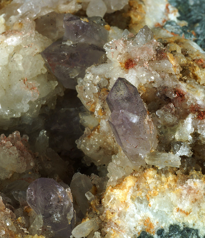 Quartz var. Amethyst - Capurru quarry, Osilo, Sardinia, Italy