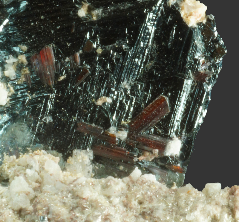 Hematite, epitaxial Rutile - Cavradi gorge - Grischun, Switzerland