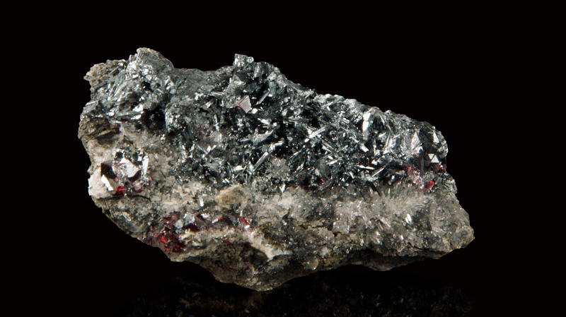 Stibnite, Cinnabar, Quartz - Khaidarkan Sb-Hg deposit, Batken Region, Kyrgyzstan