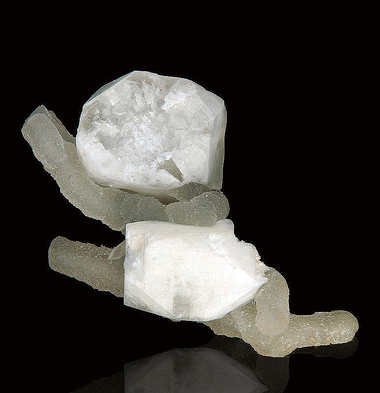 Aphophyllite psd Laumontite xx - Nasik quarries - India