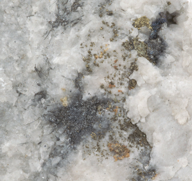 Zinkenite on marble - Seravezza Quarries, Apuan Alps, Tuscany, Italy