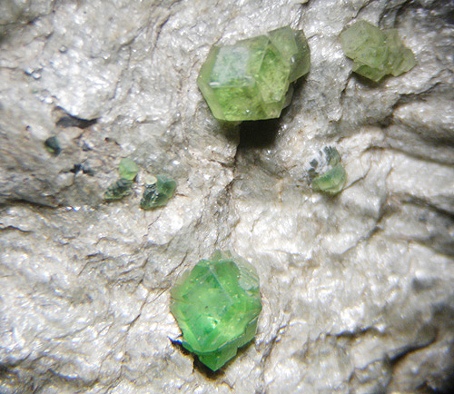 Grossular var. Demantoid -Sferlun asbestos mine, Malenco Valley - Italy