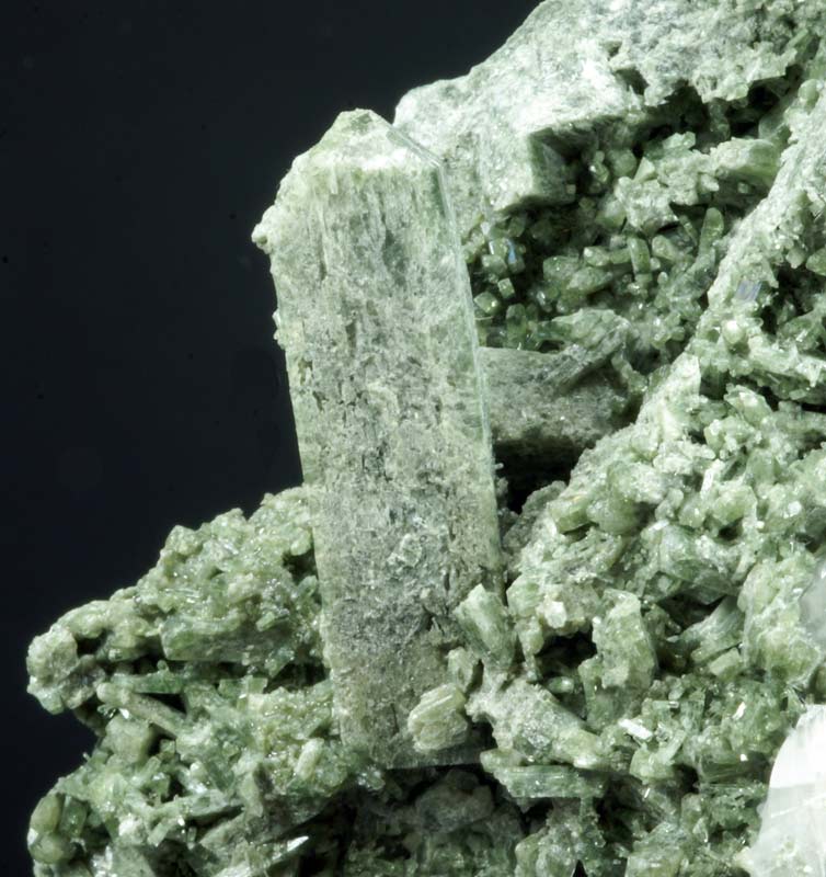 Augite var. fassaite, Val Sissone, Lombardy, Italy