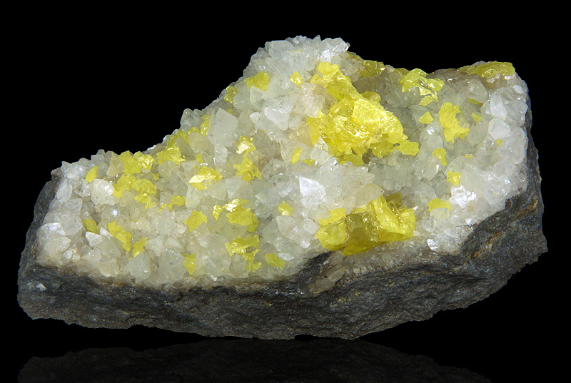 Calcite with Sulphur - Perticara mine, Marche, Italy