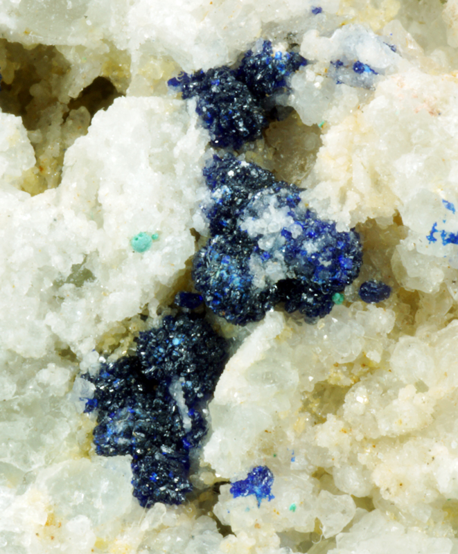 Azurite with Fluorite and Quartz - Clara mine, Rankach valley, Baden-W�rttemberg, Germany