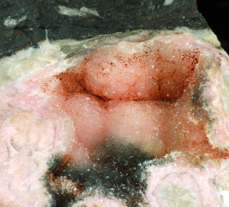 Rhodochrosite - Merehead quarry, Cranmore, Somerset, England, U.K.