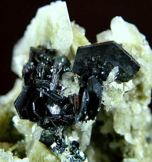 Hematite on Albite - Fibbia, Fontana, Central St Gotthard Massif, Leventina, Ticino (Tessin), Switzerland