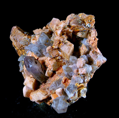 Amethystine Quartz on Orthoclase - Cuasso al Monte, Ceresio Valley, Varese Province, Lombardy, Italy