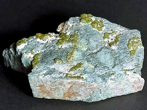 Andradite var. Demantoid - Dossi di Franscia, Campo Franscia, Lanzada, Sondrio Province, Lombardy, Italy