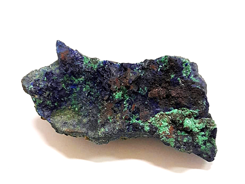 Azurite, Malachite - Aouli, Upper Moulouya lead district, Midelt, Kh�nifra Province, Mekn�s-Tafilalet Region, Morocco