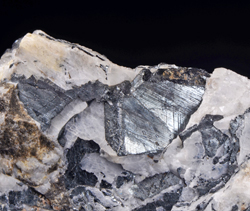 Braunite - Praborna Mine, Saint-Marcel, Aosta Valley, Italy