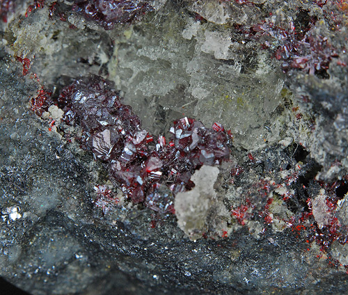 Proustite - Imiter mine - Imiter distr. - Djebel Saghro - Ouarzazate prov - Souss-Massa-Dra� Region - Morocco