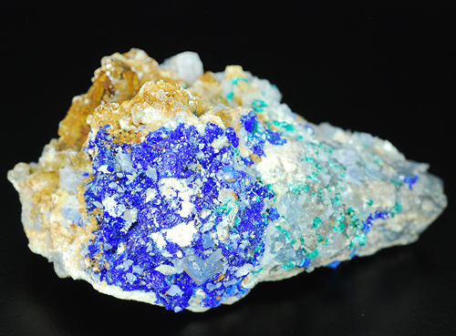 Linarite and malachite -Blanchard mine - Bingham - Hansonburg distr. - Socorro Co. - New Mexico - USA