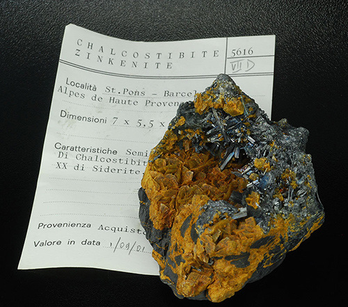 Chalcostibite and zinkenite - Saint-Pons area - Alpes-de-Haute-Provence - Provence-Alpes-C�te d'Azur - France