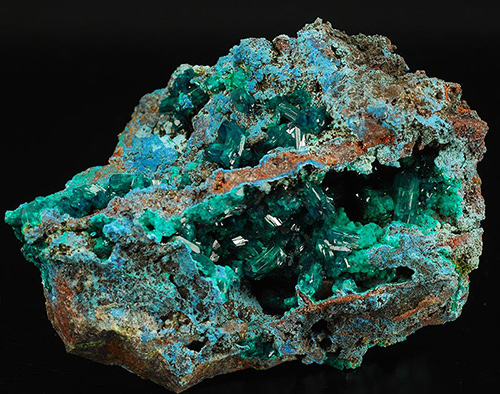 Dioptase and shattuckite - Tantara mine - Shinkolobwe - Kambove Distr. - Katanga - Zaire
