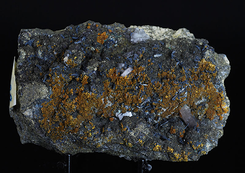 Hutchinsonite, orpiment, fluorite and pyrite - Quiruvilca mine - Quiruvilca distr. - Santiago de Chuco prov. - La Libertad dept. - Per�