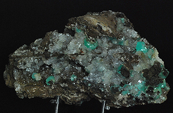 Cuprian adamite (var. of adamite) and hemimorfite - Ojuela mine - Mapim� - Mun. de Mapim� - Durango -Mexico