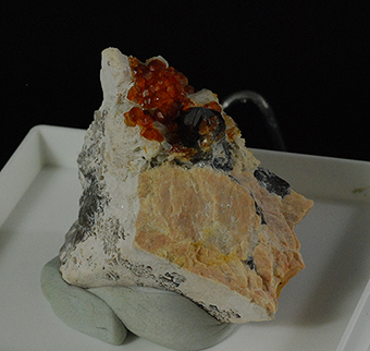 Spessartine and smoky quartz - Wushan Spessartine mine - Tongbei - Fujian prov. - China
