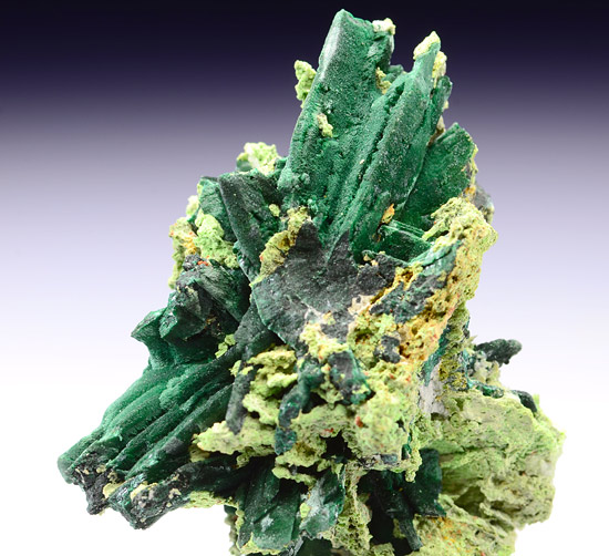 Malachite ps. on Azurite - Tsumeb Mine - Otjikoto Region - Namibia