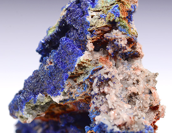 Azurite with Quartz - Tsumeb Mine - Otjikoto Region - Namibia