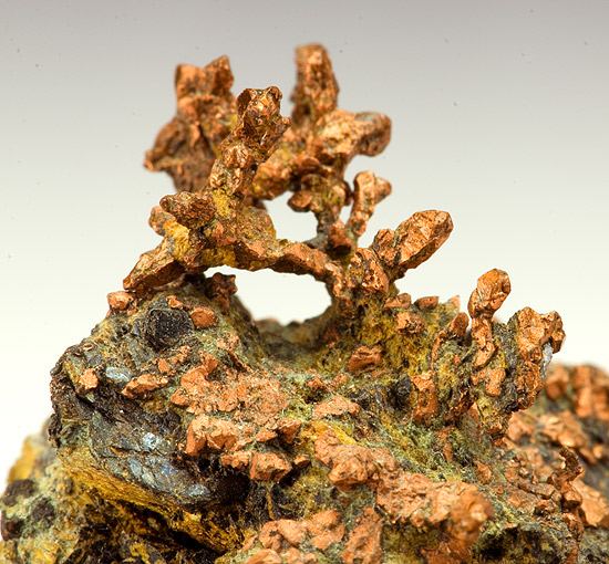 Copper (native) - Cantiere Vallone basso, Vallone stope, Capo Calamita, Elba Island, Livorno. Italy