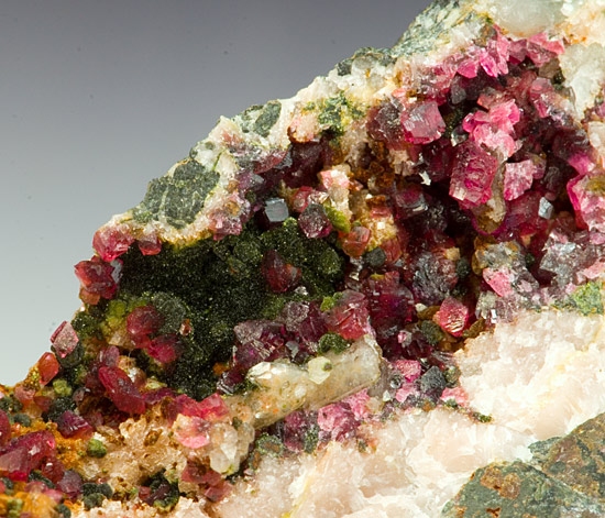 Cobaltaustinite with Roselite -   Bou Azer District , Tazenakht, Ouarzazate Province, Souss-Massa-Dra� Region, Morocco