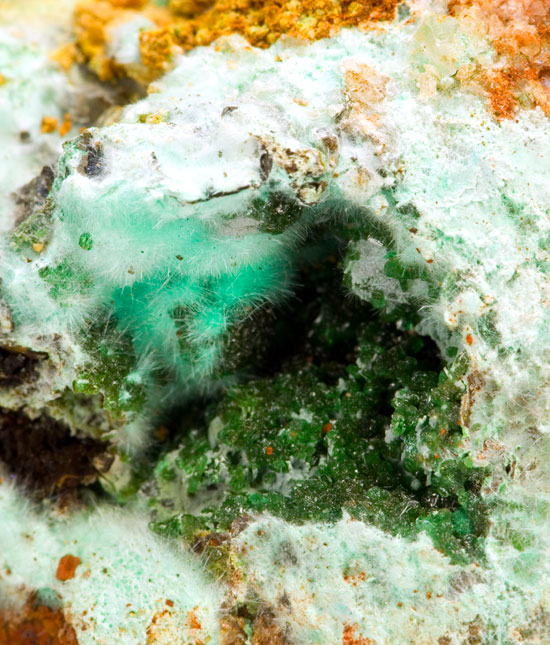 Mixite - Hilarion Mine, Hilarion area, Kamariza Mines, Agios Konstantinos, Lavrion District Mines, Lavrion District , Attik� Prefecture, Greece