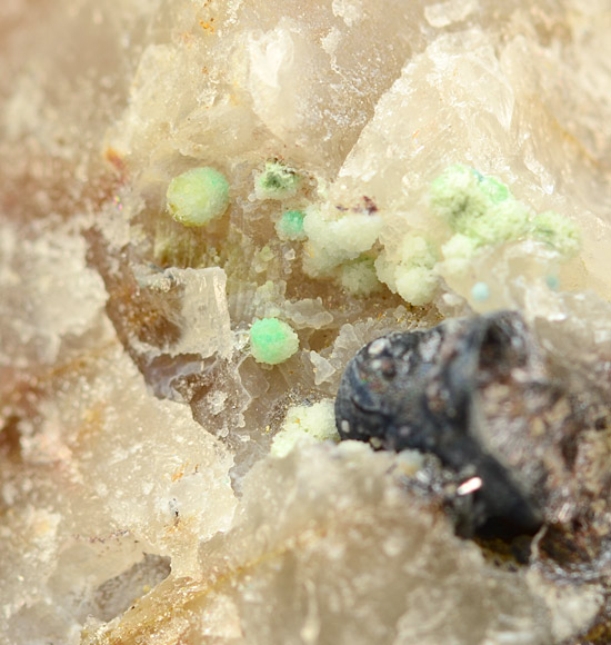 Ajoite with Goethite and Shattuckite - Aris - Windhoek district - Namibia