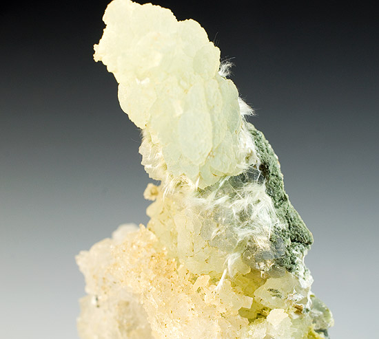 Prehnite - Gneiss quarries, Arvigo, Calanca Valley, Misox (Mesolcina Valley), Grischun (Grisons; Graub�nden), Switzerland