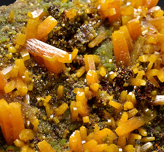 Wulfenite on Mimetite - Ojuela Mine, Mapim�, Mun. de Mapim�, Durango, Mexico