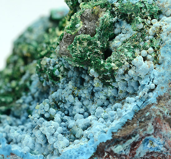 Plancheite with Dipotase - Mashamba, Kolwezi, Shaba, Dem. Rep. of Congo