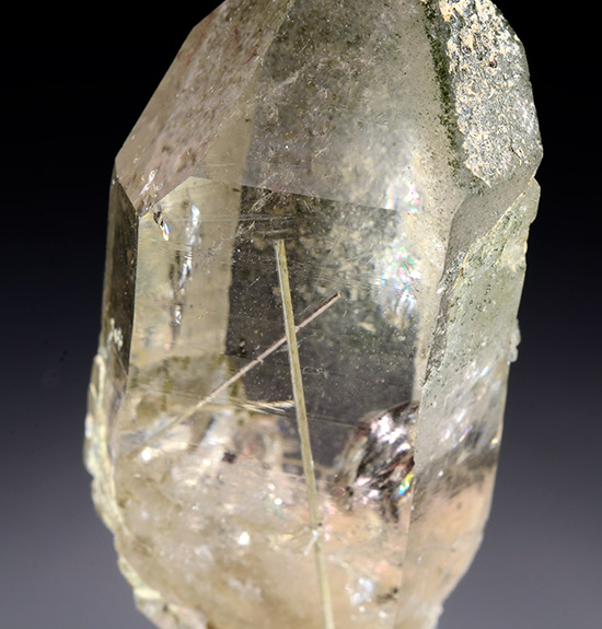Anhydrite in quartz - St Gotthard basis tunnel, NEAT Construction site, Amsteg, Reuss Valley, Uri, Switzerland