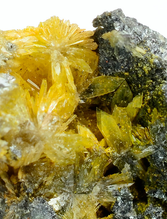 Hemimorphite with Greenockite - Friedensville, Saucon Valley, Upper Saucon Township, Lehigh Co., Pennsylvania, USA