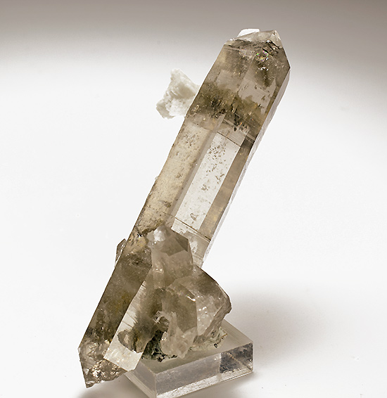 Quartz var. Smoky Quartz - Cavradi gorge, Curnera Valley, Tujetsch (Tavetsch), Vorderrhein Valley, Grischun (Grisons; Graub�nden), Switzerland