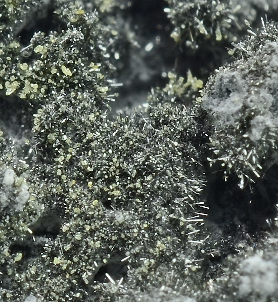 Hephaistosite on Galenobismutite - La Fossa Crater, Vulcano Island, Lipari, Eolie Islands, Messina Province, Sicily, Italy (Type Locality)