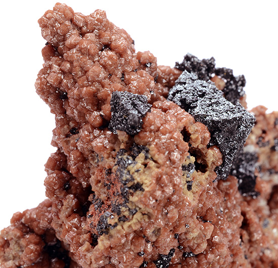 Hausmannite with Andradite- N'Chwaning II Mine - Kuruman, Kalahari manganese fields, Northern Cape Province, South Africa