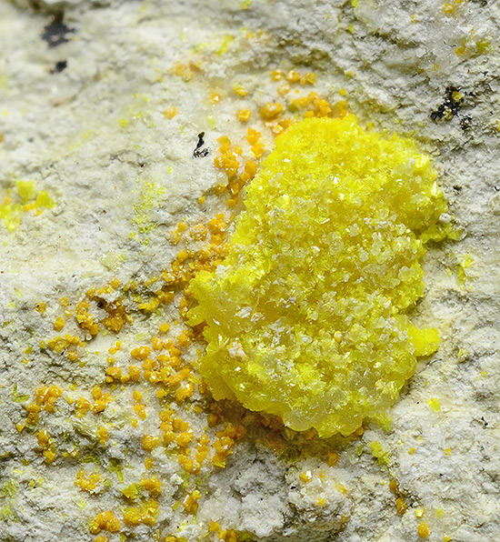 Weeksite with Carnotite - Anderson Mine, Date Creek Basin, Yavapai County, Arizona, USA