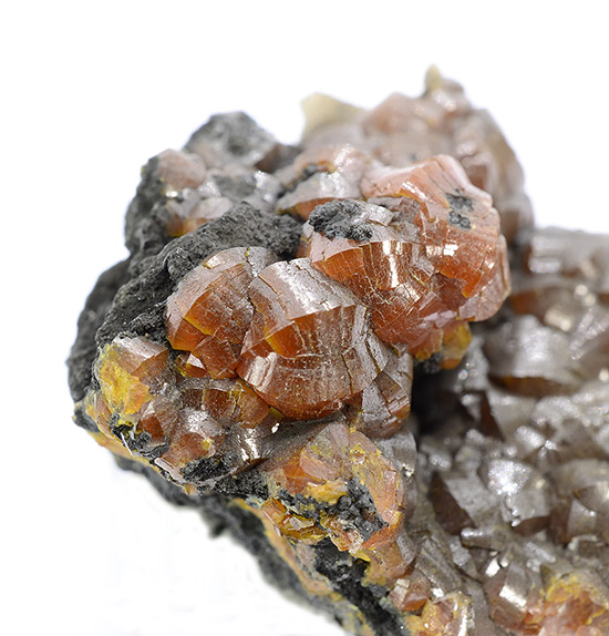 Mimetite var. Campylite - Dry Gill Mine, Caldbeck Fells, Cumbria, England, UK