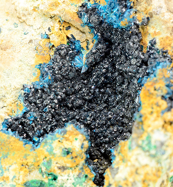 Clinoclase - Majuba Hill Mine (Mylar Mine), Antelope District, Pershing Co., Nevada, USA