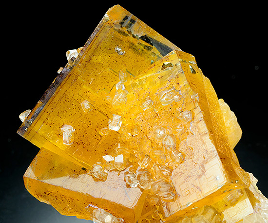 Fluorite with Calcite - Minerva No. 1 Mine, Cave-in-Rock, Hardin Co., Illinois, USA