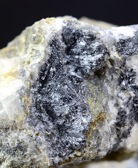 Scainiite - Dimitrij vein, Ľudov�t adit, D�brava Sb deposit, D�brava, Liptovsk� Mikul� District, �ilina Region, Slovakia