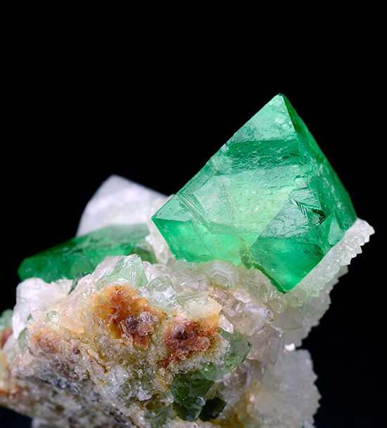Fluorite with quartz - Riemvasmaak fluorite occurrences - Kakamas - ZF Mgcawu distr. - Northern Cape prov. - South Africa