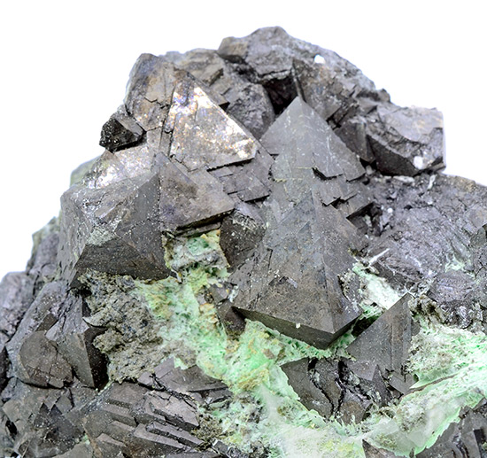 Gersdorffite with Annabergite - A�t Ahmane - Bou Azer distr. - Tazenakht - Ouarzazate prov. - Souss-Massa-Dra� Region - Morocco