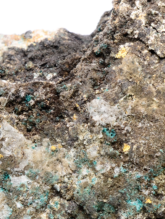 Gold with Atacamite - Mina La Componia - Antofagasta - Chile