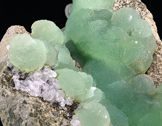 Prehnite - Upper New Street Quarry, Paterson, Passaic Co., New Jersey, USA