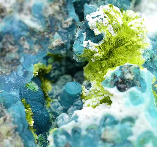 Volborthite and chrysocolla -San Jos� Mine, Copiap�, Copiap� Province, Atacama, Chile