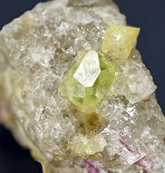 Rhodizite (gemmy) with Rubellite - Tetezantsio - Madagascar