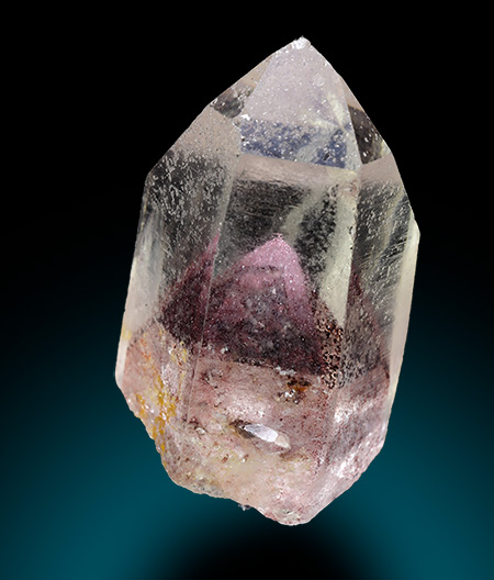 Quartz (phantom) with Hematite - Karur District, Tamil Nadu, India